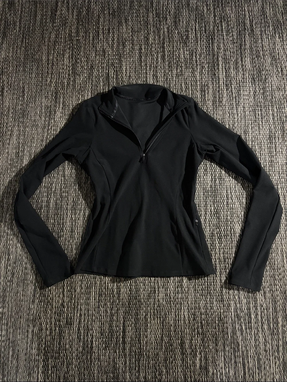 Alo Yoga Rapid Pullover Half Zip Compression Long Sleeve Black